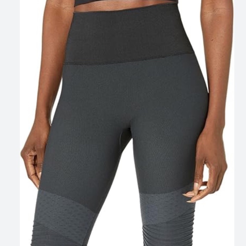 SPANX Look at Me Now Seamless Moto Leggings, sz XS, Charcoal